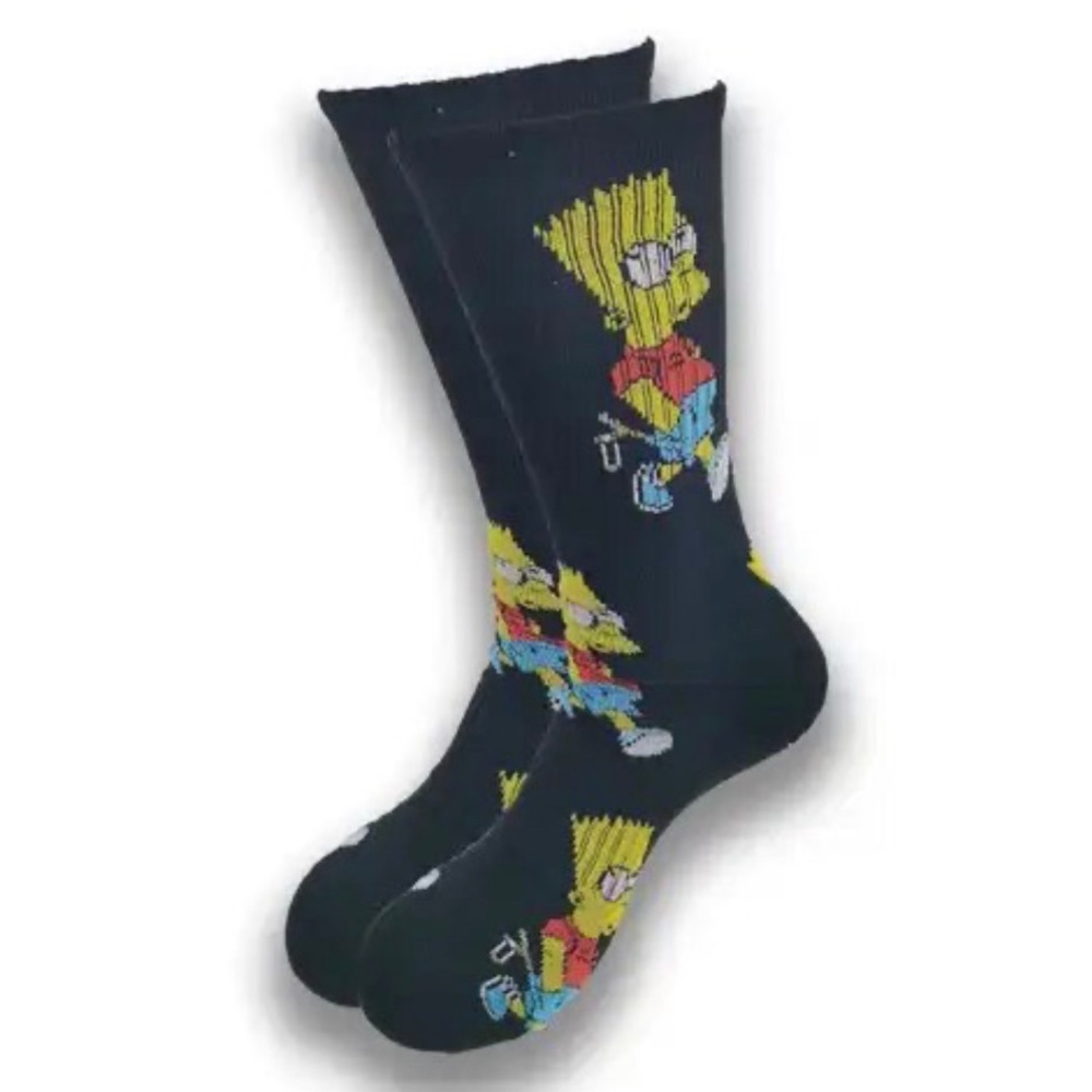 The Simpsons Bart Simpson crew socks